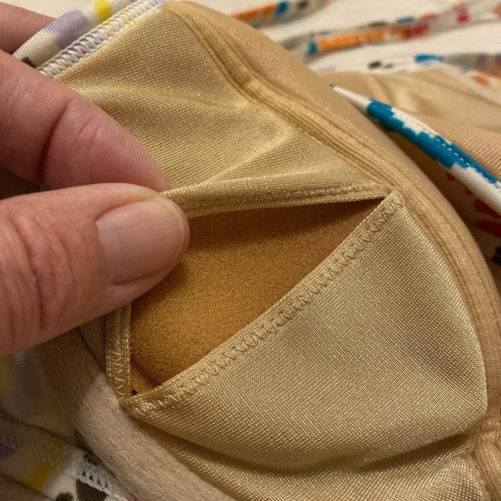 Multicolor Pattern Bikini with Brown Bottom - Picture 14 of 16